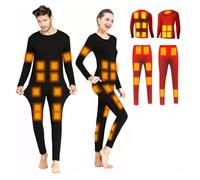 Heated Thermals Underwear Set for Men Women, 28 Zone USB Heating r Base Layer Set, Washable Thermal Bottoms And s,Men,5XL