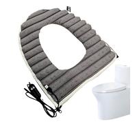 Heated Toilet Seat Cover, USB Powered Seat Warmer for Bathroom, Adjustable Temperature Toilets Pad, Soft and Comfortable Toilet Warmers for Cold Weather Use, 17,32 x 14,57 pollici