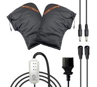 Heated Winter Motorcycle | Waterproof Handlebar Cover | 3-Level Heating Snowmobile | Protective Gear For Winter Cold Weather Riding Cycling ATV Scooter | Effective Rain Snow Cold