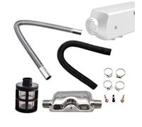 Heater Exhaust Kit - Stainless, Muffler, Air Filter, For