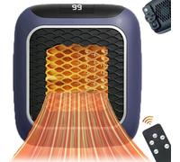 heatflash,Lumiheat - Termoventilatore A Spina In Ceramica,Lumiheat Plug In Fan Heater,con Telecomando,riscaldatore Lumiheat Portatile,800 W,riscaldatore Elettrico Parete Con Display A LED,timer