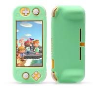 HEATFUN Custodia in silicone per Nintendo Switch lite, custodia protettiva per Nintendo Switch lite con pellicola proteggi schermo e 6 impugnature per pollice, motivo Animal Crossing, verde