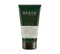 Heath - Detergente viso per il controllo dell'olio da uomo - detergente esfoliante avanzato per uso quotidiano - sabbia nera vulcanica e polvere di carbone di bambù - Prodotto in Inghilterra - 150 ml