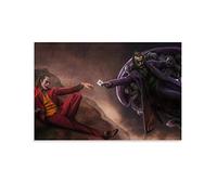 Heath Ledger Joaquin Phoenix Joker - Stampa artistica su tela, poster e decorazione da parete, 50 x 75 cm