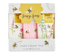 Heathcote & Ivory Busy Bees - Trio di creme per le mani vegane, tipo di pelle normale, set regalo di creme per le mani da donna, set di creme per le mani da viaggio, 3 x 30 ml