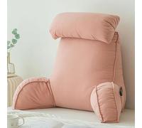 HEATHE Cuscino da Lettura con braccioli,Cuscino per Letto,Cuscino Schienale Divano,Cuscino di Supporto,per Leggere/Rilassarsi/Guardare La TV,75×40×50 cm (Thousand-dimensional Powder)