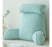 HEATHE Cuscino da Lettura con braccioli,Cuscino per Letto,Cuscino Schienale Divano,Cuscino di Supporto,per Leggere/Rilassarsi/Guardare La TV,75×40×50 cm/29,5×15,75×19,7inch