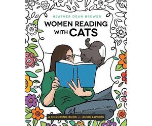 Heather Dean Brewer Women Reading with Cats Coloring & Activity Book (Tascabile)