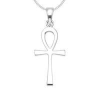 Heather Needham Silver Argento Ankh Pendente sulla 46 centimetri formato catena. Ankh taglia : 30 x 15mm più top pendente(. Regalo inscatolato