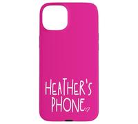 Heather's Phone Heather Nome Personalizzato Bianco Rosa Custodia per iPhone 15 Plus