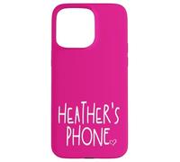 Heather's Phone Heather Nome Personalizzato Bianco Rosa Custodia per iPhone 15 Pro Max
