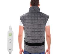 Heating Pad for Back Pain Relief, 38" x 24" Full Weighted Heating Pad for Neck and Shoulder Pain Relief with 12 Heat Settings, Dry & Moist Heat, Fast Heating Wrap, Auto Shut-Off Hot Heated Pad
