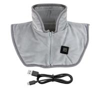 Heating Shawl USB - Crystal Super Soft 10W | Heated Wrap | Electric Shoulder Warmer - Zip Neck Back Wrap | Portable Comfort | Winter Travel Home Outdoor