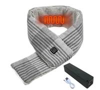 Heating Warming Scarf, Soft Warm Heated Neck Warmer, Adjustable Temperature Settings, Neck Heating Pad for Outdoor Activities, 86x10cm, for Women and Men, 3.94 Inches