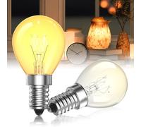 HeatingLux 2 pezzi E14 Lampadina per lampada di sale Dimmabile, 26W Lampadina Sfera Piccola Bianco Caldo 2700K per Lampada di cristallo di sale, Lampada di sale, Lampada di sale, Lampada aromatica