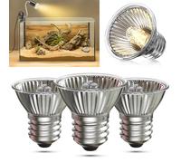 HeatingLux Lampadina Riscaldante E27, 50W Lampada UVA UVB Tartarughe, 220V-240V Dimmerabile Lampadina Riscaldante per Terrari Tartaruga Lucertola Serpente, 4 pezzi