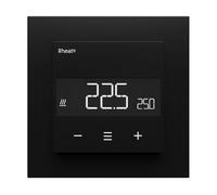 Heatit Z-TRM6 Z-Wave Plus Termostato con EXT Sensore per riscaldamento a pavimento elettrico e conduttore ad acqua, riscaldamento a infrarossi, colore: nero opaco