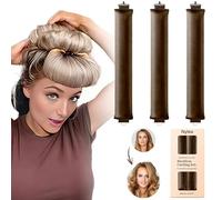 Heatless Curls Band,nuovo bigodini per tutta la notte, 3 pezzi Overnight Blowout ricci senza calore, senza calore, per capelli lunghi (marrone)