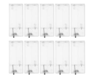 HEATSHAKING 10 pezzi Aa Portabatterie in plastica trasparente compatta scatola di ricambio per catene luminose, vano batteria portatile, accessori per interni ed esterni
