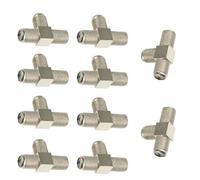HEATSHAKING 10 pezzi Adattatore Coassiale Femmina Vie in Lega di Zinco Nichelato Kit per Splitter Segnale Tv Video Vcr Connettore Coassiale Durevole per Distribuzione Segnale Antenna