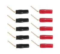 HEATSHAKING 10 Pezzi Connettore Banana per Cavo di Potenza Diffusori Hifi Polarità Codificata Colore, Materiali in Rame e Pvc, per Sistemi Home Theater Complessi