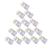 HEATSHAKING 100 pezzi Connettori Passanti Cata Plug Ethernet con Clip Rinforzata e Contatti Μ Resistente Piegature per Cat Installazione Veloce e Affidabile