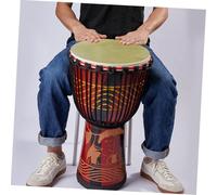 HEATSHAKING 2 pezzi Coperture per Pelle in Pelle di Capra Naturale Ricambio per Strumenti Percussione Africani Resistente e Compatibile con Vari
