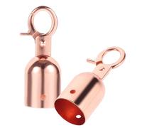 HEATSHAKING 2 pezzi Ganci in Acciaio Inossidabile per Stanchione da Design Elegante e Resistente per Barriere e Decorazioni in come Cinema Musei e Teatri Facili da Installare Colore Rosa Oro