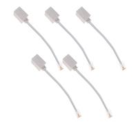 HEATSHAKING 5 Pezzi Adattatore da Telefono a Ethernet Rj11 a Rj45 Connettore in Abs e Rame, Connessione Istantanea per Uso Domestico e Ufficio, Riduce i Tempi di Configurazione