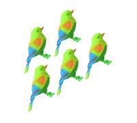 HEATSHAKING 5 Pezzi Pz Uccelli Colorati Ornamentali con Suono per Decorazioni da Scrivania Giardino Mini Ufficio Sculture Divertenti per Adulti