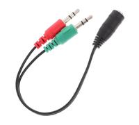 HEATSHAKING Adattatore e Connessione Simultanea Audio Nero Jack Splitter in Plastica 3,5 Mm Funzione Sharing Audio di 2 Dispositivi per Computer e Smartphone