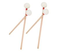 HEATSHAKING Bacchette per Timpani 4 Pezzi con Testina in Feltro Morbido e Manico in Legno Ergonomico, Mazze di Percussione per Orchestre e Bande Scolastiche, Accessori Professionali