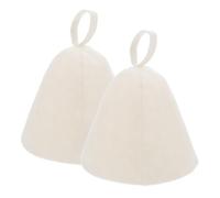 HEATSHAKING Cappello da Sauna in Feltro Ispessito 2 Pezzi Cappello da Bagno Leggero e Comodo Anello per Appendere Protezione Termica per Sauna Uomo e Donna