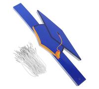 HEATSHAKING Cappello Laurea Carta Blu 36 Pezzi Cordino Elastico | Back To School Party, per Graduation Parties e Dressup Games, Leggero e Robusto