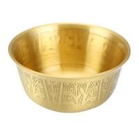 HEATSHAKING Ciotola di Culto in Rame per Decorazione Casa e Tempio, Versatile e Resistente All'invecchiamento Motivi Intagliati e Finitura Dorata