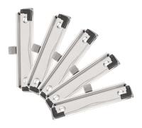 HEATSHAKING Clip per Appunti in Metallo Argento 5 Pezzi Multifunzionale Resistente per Scuola e Ufficio Design Minimalista e Montaggio