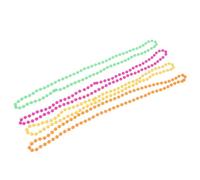 HEATSHAKING Collane di Perline in Plastica Neon, Set da 4 Pezzi Retrò | Accessori per Feste Anni Ottanta, Colori Vivaci, Confortevoli, Resistenti Sbiadimento, per Donne
