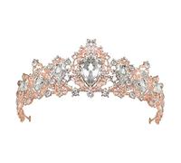 HEATSHAKING Coroa Barocca per Sposa Oro Rosa e Accessorio per Matrimonio Feste e Speciali per Fotografia e Stile Fashion Femminile