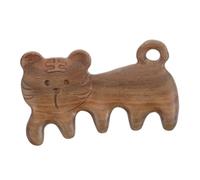 HEATSHAKING Cute Tiger Shaped Wooden Scalp Comb Portable Massage Tool for Scalp and Relaxation for and Daily Use