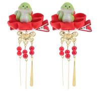 HEATSHAKING Fermaglio per Chioma Serpente Rosso per Bambine 2025 Clip Decorativa e Sicura per Chioma Accessorio per Festa Capodanno