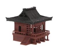 HEATSHAKING Gazebo Model Rockery Forma Accessori Decorativi per Bonsai Simulazione Mini Statua del Padiglione Acquario Statue del Mini Padiglione Paesaggio Micro Minuscolo Marrone Plastica