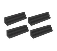 HEATSHAKING Pannelli Acustici in Spugna Nero 4 Pezzi per Trattamento Acustico Pareti e Porte, Facili da Modellare e Tagliare, per Studi Musicali e Vloggers