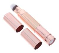 HEATSHAKING Pennello Trucco Doppia Estremità Retrattile per Cipria e Correttore, Setole Morbide per Sfumare Correttore, Pennello Compatto per Trucco Viso da Donna, per Ritocchi in Movimento