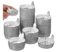 HEATSHAKING Piatto di Pesatura in Alluminio con Maniglia 42 Ml, Set da 100 Pezzi per Pesare e Stoccare Campioni Chimici, Vassoi Portatili per Laboratorio con Fondo Piatto Anti-ribaltamento,