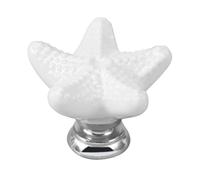 HEATSHAKING Pomelli Lega Bianca e in a di Zinco di da Set 4 Forma Stella con Viti, Maniglie per Mobili Cucina per Armadio Arredamento Casa