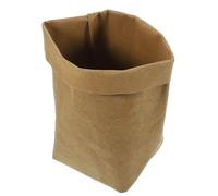 HEATSHAKING Sacchetto Contenitore Multifunzionale Marrone Lavabile di Carta Kraft 10x10x20 Cm per Decorazione e Protezione Vaso per Cancelleria e Fiori