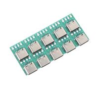 HEATSHAKING Scheda USB C Femmina 3.1 Connettore USB Type-c, Modulo PCB Convertitore Fai da Te, Compatibile per Trasmissione Dati Stabile e Installazione Semplice, Kit 10 Pezzi per Riparazione