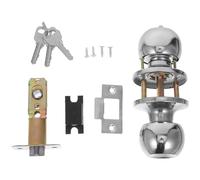 HEATSHAKING Serratura a Tre Poli per Porte Interne, Pomello con Chiusura Privacy per Bagno e Camera da Letto, Regolabile per Spessore Porta 25-45mm, Montaggio Rapido per Appartamenti e Uffici