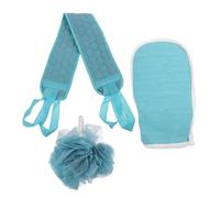 HEATSHAKING Set 3 Pezzi Accessori la Doccia Spugna e Palla Esfoliante, Guanti da Bagno Morbido per Pulizia Profonda e Rimozione Cellule Morte