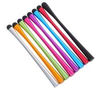 HEATSHAKING Set 8 Penne Capacitive per Touchscreen in Silicone e Metallo, Penna Touch Antiscivolo per Tablet e Smartphone Riduzione Falsi Tocchi per Dispositivi Elettronici Colore Casuale
